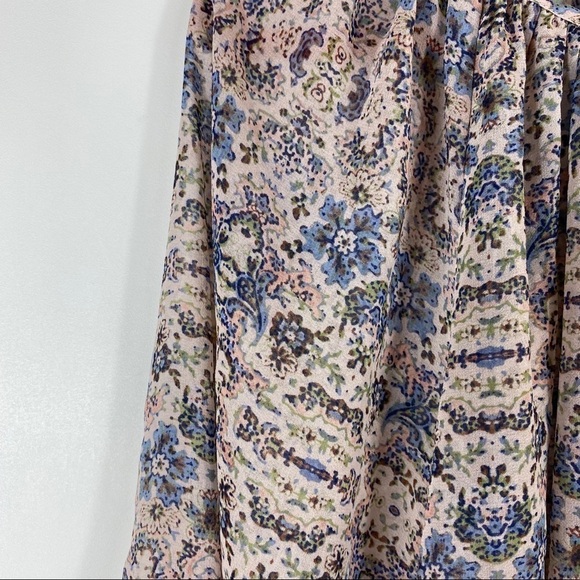 CAbi Siena Floral Sheer Boho Peasant Blouse 5028 - Picture 4 of 12